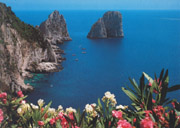 The well-known Faraglioni Rocks of Capri