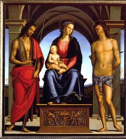 Perugino's Madonna with child and Saints