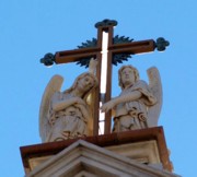 The cross on the top of the Basilica 