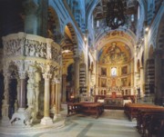 The sumptuous interior of the Cathedral of Pisa