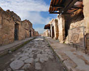 One of the streets in Pompeii