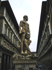 View of Uffizi from Piazza della Signoria square