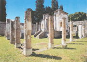 A view from one side of the temple of Isis in Pompeii